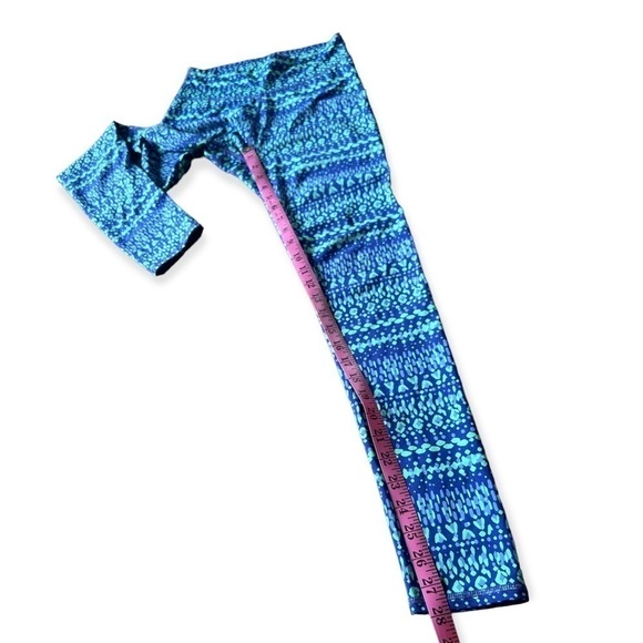 Aerie Women’s Blue Patterned High Waisted Leggings, Small - Picture 5 of 8